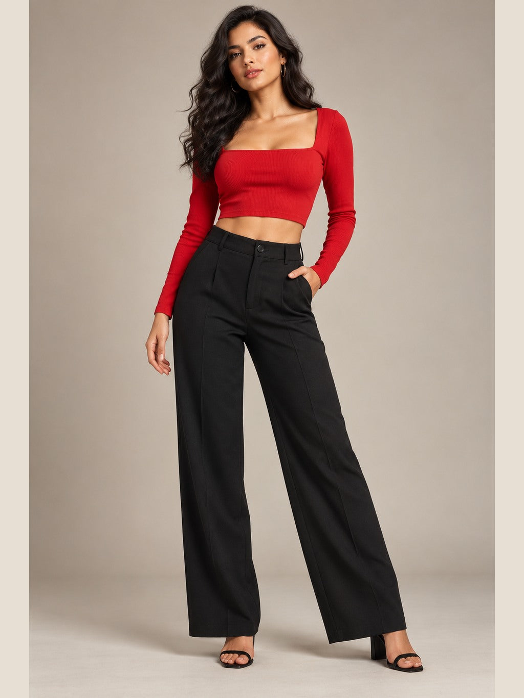 The Red Signal Ribbed Top